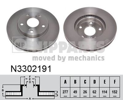 N3302191 NIPPARTS Тормозной диск