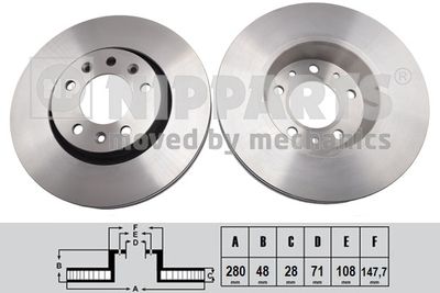 N3302208 NIPPARTS Тормозной диск