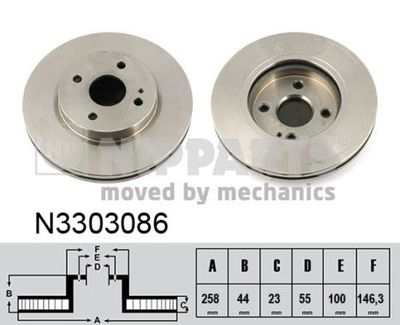 N3303086 NIPPARTS Тормозной диск