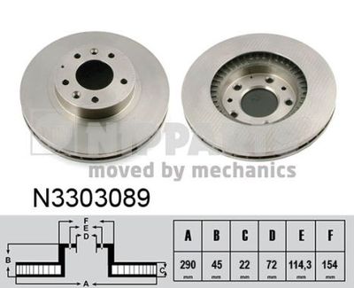 N3303089 NIPPARTS Тормозной диск