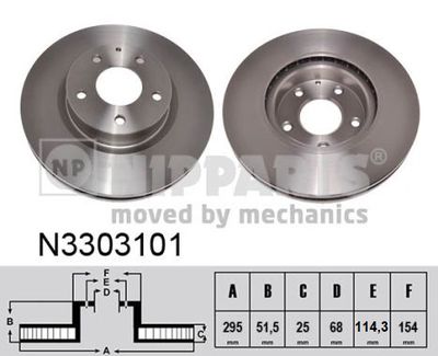 N3303101 NIPPARTS Тормозной диск