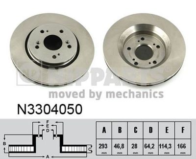 N3304050 NIPPARTS Тормозной диск