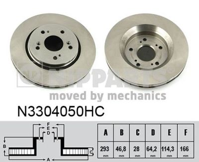 N3304050HC NIPPARTS Тормозной диск