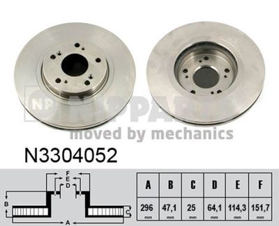 N3304052 NIPPARTS Тормозной диск