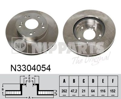 N3304054 NIPPARTS Тормозной диск