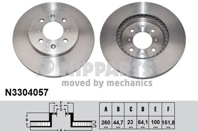 N3304057 NIPPARTS Тормозной диск