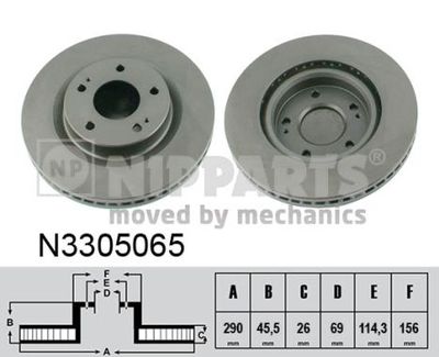 N3305065 NIPPARTS Тормозной диск