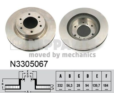 N3305067 NIPPARTS Тормозной диск