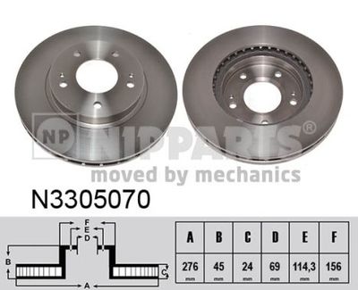 N3305070 NIPPARTS Тормозной диск