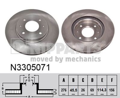 N3305071 NIPPARTS Тормозной диск