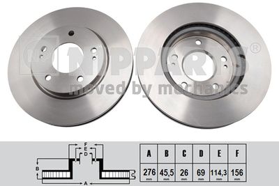 N3305078 NIPPARTS Тормозной диск