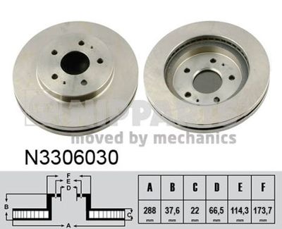 N3306030 NIPPARTS Тормозной диск