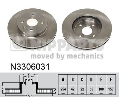 N3306031 NIPPARTS Тормозной диск