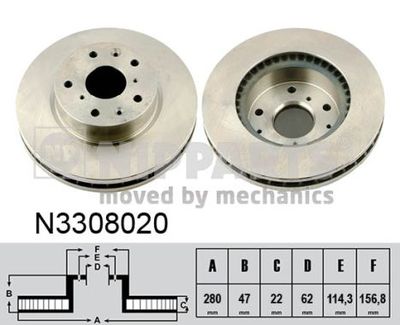 N3308020 NIPPARTS Тормозной диск