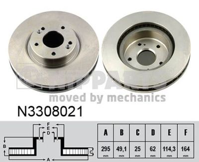 N3308021 NIPPARTS Тормозной диск