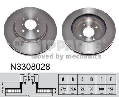 N3308028 NIPPARTS Тормозной диск