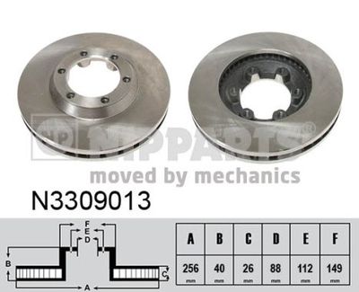 N3309013 NIPPARTS Тормозной диск