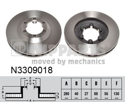 N3309018 NIPPARTS Тормозной диск