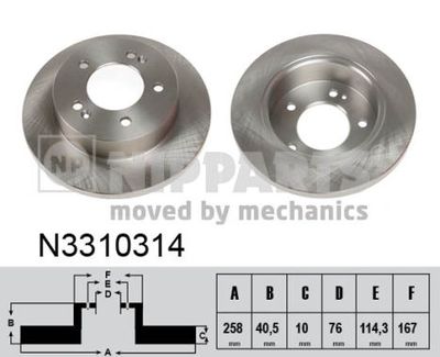 N3310314 NIPPARTS Тормозной диск