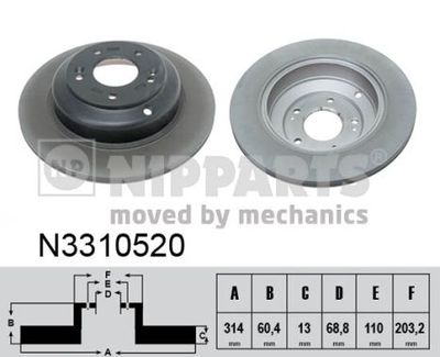 N3310520 NIPPARTS Тормозной диск