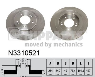 N3310521 NIPPARTS Тормозной диск