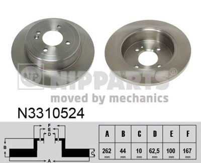 N3310524 NIPPARTS Тормозной диск