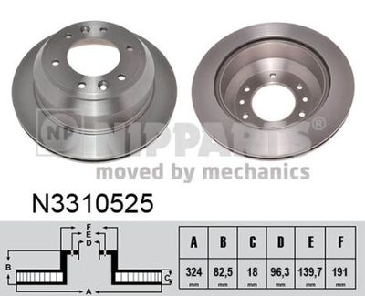 N3310525 NIPPARTS Тормозной диск