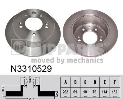 N3310529 NIPPARTS Тормозной диск