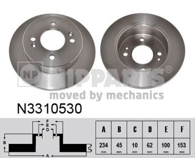 N3310530 NIPPARTS Тормозной диск