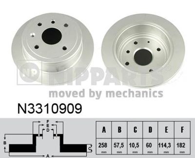 N3310909 NIPPARTS Тормозной диск