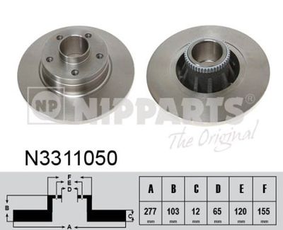 N3311050 NIPPARTS Тормозной диск