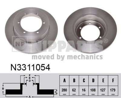 N3311054 NIPPARTS Тормозной диск