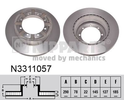 N3311057 NIPPARTS Тормозной диск