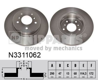 N3311062 NIPPARTS Тормозной диск