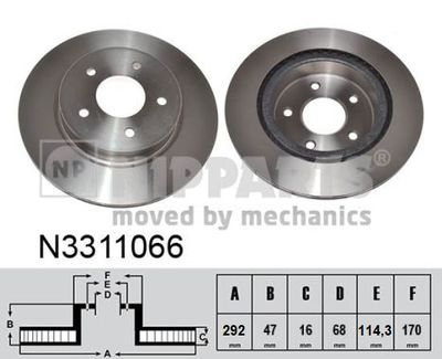 N3311066 NIPPARTS Тормозной диск