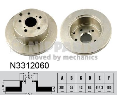 N3312060 NIPPARTS Тормозной диск