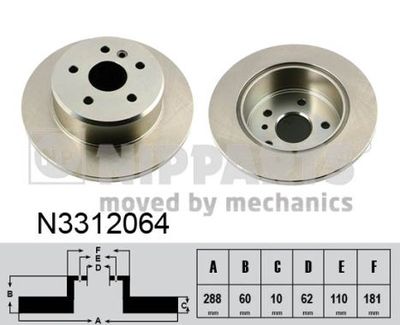 N3312064 NIPPARTS Тормозной диск