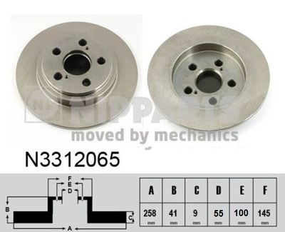 N3312065 NIPPARTS Тормозной диск