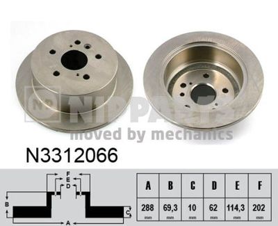 N3312066 NIPPARTS Тормозной диск