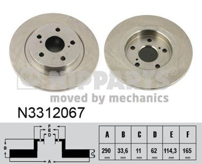 N3312067 NIPPARTS Тормозной диск