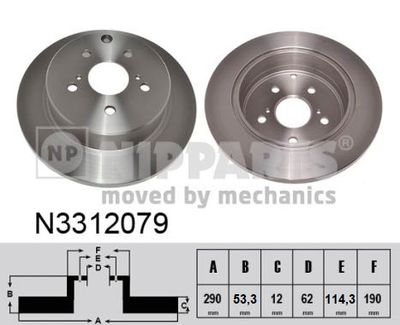 N3312079 NIPPARTS Тормозной диск