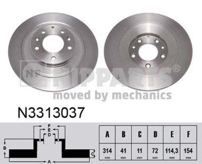 N3313037 NIPPARTS Тормозной диск