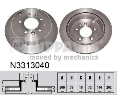 N3313040 NIPPARTS Тормозной диск