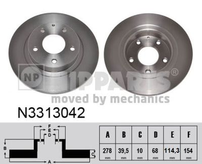 N3313042 NIPPARTS Тормозной диск