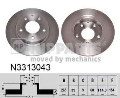 N3313043 NIPPARTS Тормозной диск