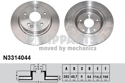 N3314044 NIPPARTS Тормозной диск