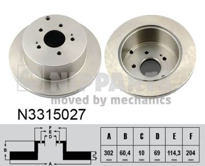 N3315027 NIPPARTS Тормозной диск