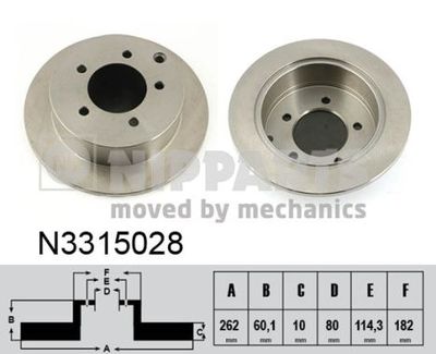 N3315028 NIPPARTS Тормозной диск