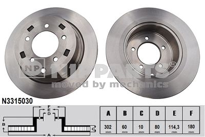 N3315030 NIPPARTS Тормозной диск