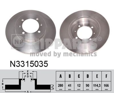 N3315035 NIPPARTS Тормозной диск